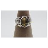 Vintage Vargas Mfg Co Sterling Silver Tigers Eye