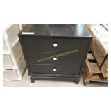 Vintage Wooden Nightstand Painted Black