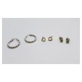 3) Sterling Silver Earrings Sets