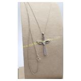 Sterling Silver Cross Pendant & 18" Chain