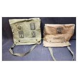 2) Vintage Military Bags With Patches