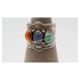 Native American Style Sterling Silver Ring With