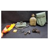 Misc Military Plastic Canteen, Shovel Holder,