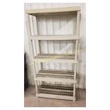 Tan Color Plastic Shelf Unit 36" x 18" x 73"