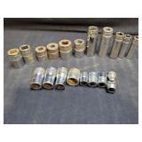 Mix Lot Snap On Sockets 3/8" & 1/2" Drive
