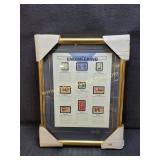 The Stamps Of Engineering Framed Under Glass