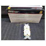 New 10 Pack Almond Duplex Electrical Receptacles