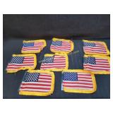 8) Mini US Flags 6" x 5"