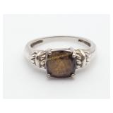 Sterling Silver Smokey Quartz Ring