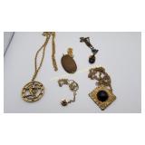 Collection Of Vintage Gold Tone Necklaces