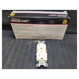 New 10 Pack Almond Duplex Electrical Receptacles