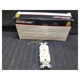 New 10 Pack Almond Duplex Electrical Receptacles