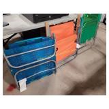 3) Vintage Beach Or Backyard Folding Chairs