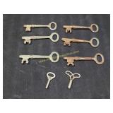 Collection of Antique Skeleton Keys & Other Keys
