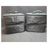 2) Foray Double Compartment Camera Bags - Glossy