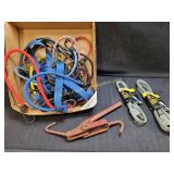 Mix Lot Bungees, Electrical Cord Tail, Chain