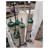 Group Of Aluminum Oxygen Tanks