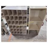 Group Of Shoe Cubby Holes / Shelf White