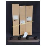 3) New 4 Light Bathroom Fixture, Bronze Finish by