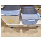 3) Plastic Totes with Lids