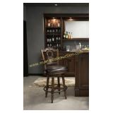 Single Swivel Wood Bar Stool