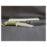 M Tech 440 Steel Survivor Knife w Paracord Handle