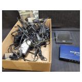 Netgear FS105 Ethernet Switch & Misc Power Cords