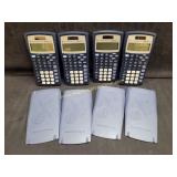 Qty 4 - Texas Instruments TI-30X IIS Calculators