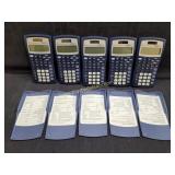 Qty 5 - Texas Instruments TI-30X IIS Calculators