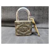 Vintage Cast Iron Lock by GLOBE
