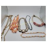 Mix Lot Of Vintage Necklaces Chains