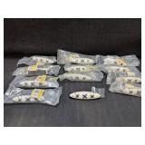 Qty 12 - NEW Betsy Filed Ceramic White & Blue