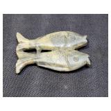 Vintage Carved Stone Whistle Fish