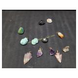 Collection Of Polished Stones Pendants