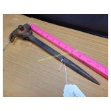 Vintage Scaffold Wrench 3/8" / 1/2" Combo Hammer