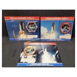 3) NASA Patches Challenger STS-6, STS-7, STS-8