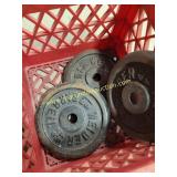 3) 10 lbs Weider Barbell Plates Weights