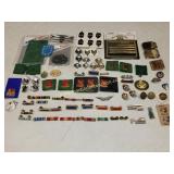 Lot A - Mix Lot Of Military Medal, Pins, Etc