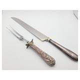 Vintage Sterling Silver Handles Knife & Meat