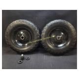 2) New Flat Free Wheelbarrow or Dolly Tire &