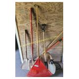 Misc Shovels, Rake, Single Prong Hook,
