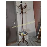 Rain suit & Coat Rack, Wooden, DAMAGED