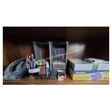Office Supply Lot - Hole Punch, Markers, Jewel