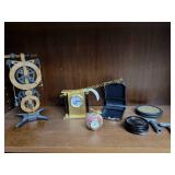 Desk Clocks - Marble Apple, Brass Mantle-Style
