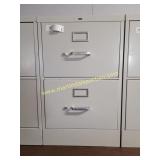 1) Hon 2 Drawer Metal File Cabinet.  Approx 26.5