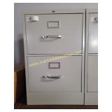 1) Hon 2 Drawer Metal File Cabinet