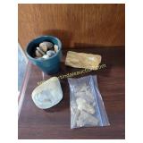 Arrowheads, Stones, Petrified Wood, polished