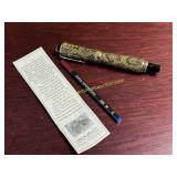 John M Russell Hand Made Rattlesnake Skin Pen,
