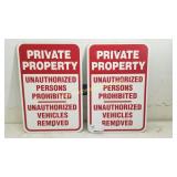 2nd Floor - 2) 18" x 12" Metal Signs PRIVATE