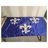 2nd Floor- Vintage Blue Flag w Fleur-de-lis